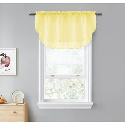 Yellow Rod Pocket Valance (set of 2 )