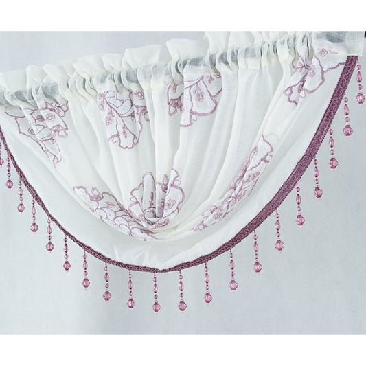 Embroidered Window Valance