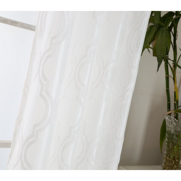 Beige Semi-Sheer Elegant Curtain