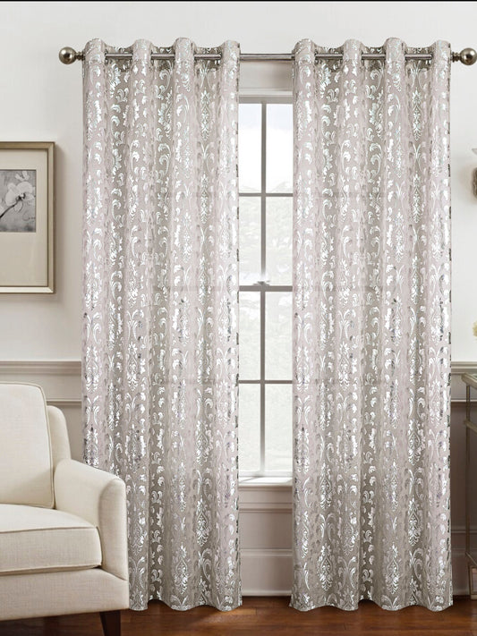 Metallic Semi-Sheer Curtains (Set of 2 )