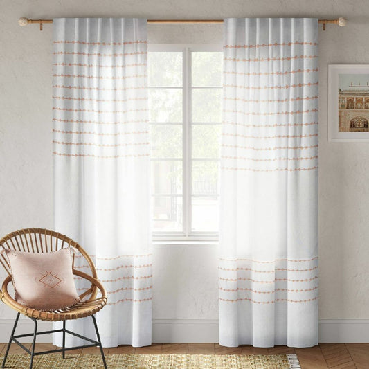 Peach Light filtering curtain