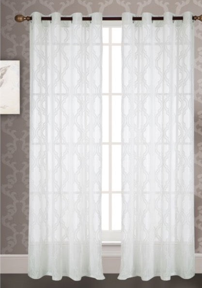 Beige Semi-Sheer Elegant Curtain