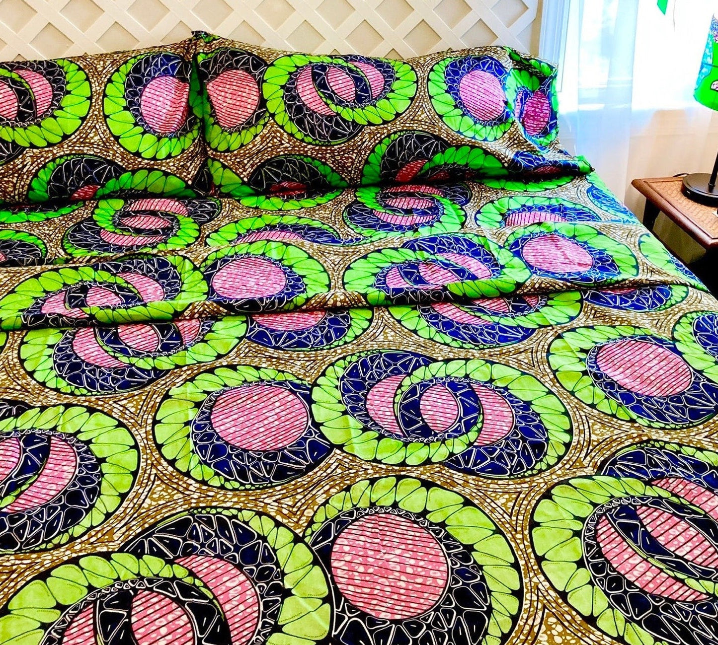 African Print BedSheet Set (Queen) 100% cotton